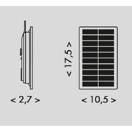 LED-Solarstreifen 3,7V 2400 mAh 5 m IP65
