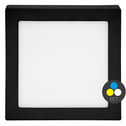 LED-Deckenleuchte RAFA LED/25W/230V 3000/4000/6000K 30x30 cm Schwarz