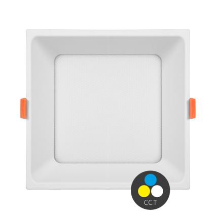LED-Einbauleuchte für Badezimmer TONY LED/24W/230V 3000/4000/6500K 17x17 cm IP44 weiß