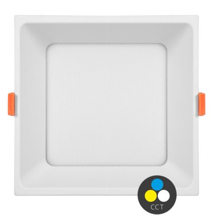 LED-Einbauleuchte TONY LED/36W/230V 3000/4000/6500K 22x22 cm weiß