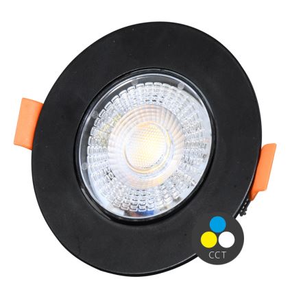 Dimmbare LED-Einbauleuchte ZITA LED/3/5/7W/230V 3000/4000/6000K d 9 cm schwarz