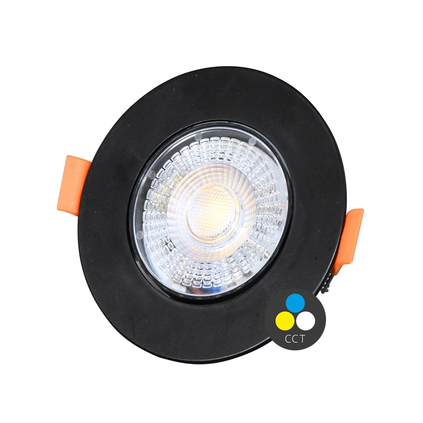 Dimmbare LED-Einbauleuchte ZITA LED/3/5/7W/230V 3000/4000/6000K d 9 cm schwarz
