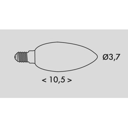 LED-Glühbirne RETRO C37 E14/2W/230V 3000K 320lm