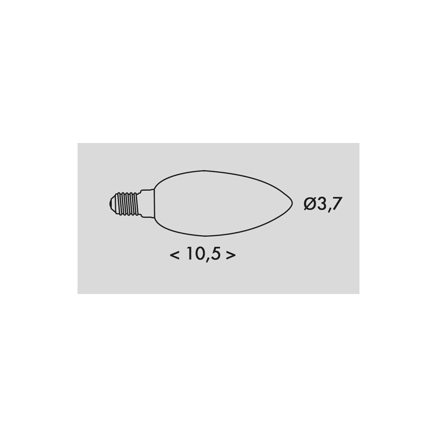 LED-Glühbirne RETRO C37 E14/2W/230V 3000K 320lm