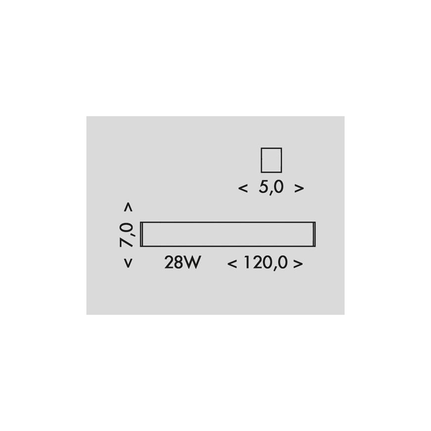 LED-Deckenleuchte DONAR LED/28W/230V 4000K 120 cm schwarz