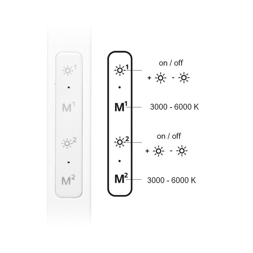 Dimmbare LED-Tischleuchte SPACE LED/8W + LED/11W/230V 3000-6000K weiß