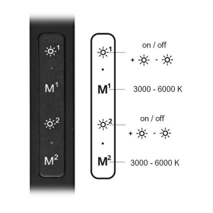 Dimmbare LED-Tischleuchte SPACE LED/8W + LED/11W/230V 3000-6000K schwarz