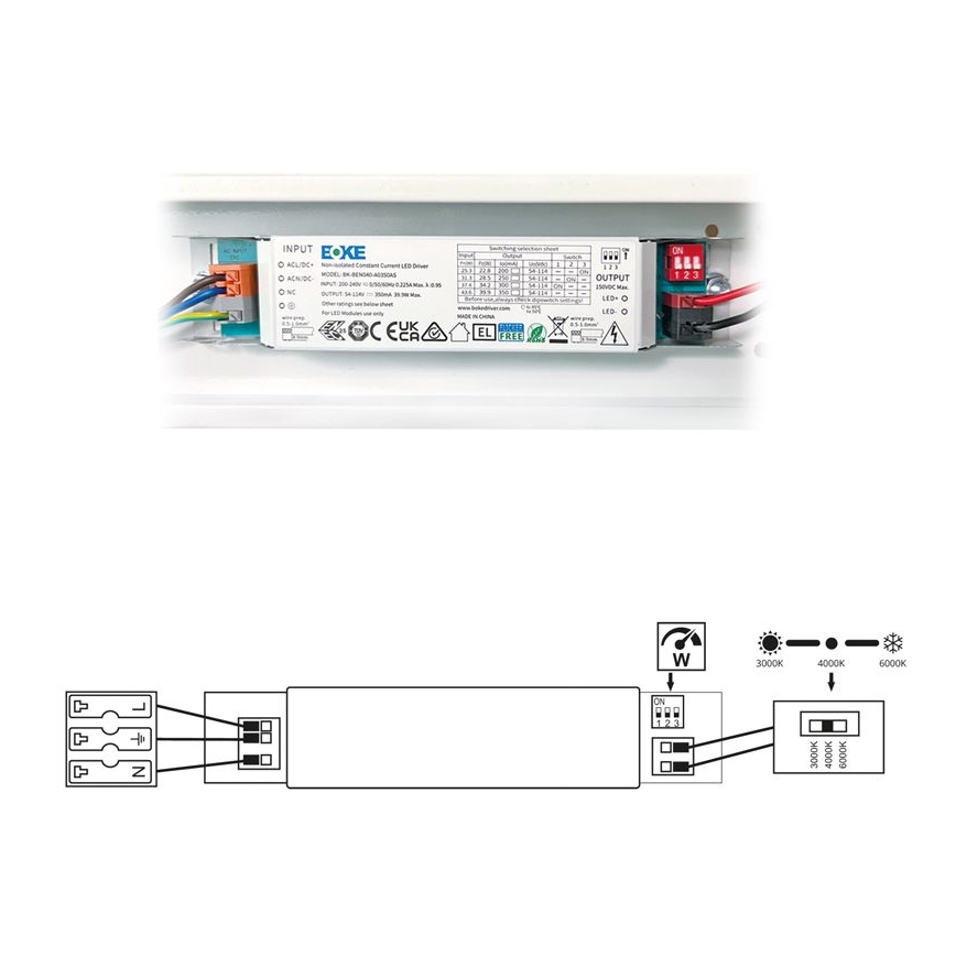 LED-Leuchtstofflampe VELO LED/24/32/40W/230V 3000/4000/6000K 120 cm weiß