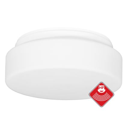 Outdoor-Deckenleuchte mit Sensor HECTOR 1xE27/60W/230V d 25 cm IP44 opal weiß