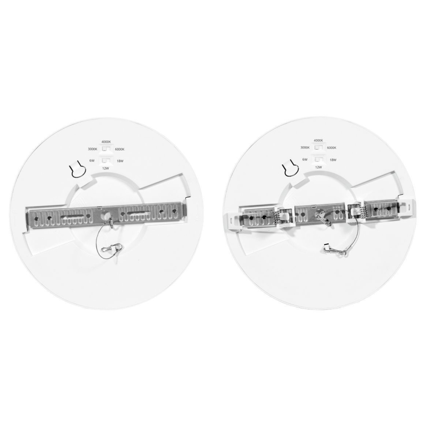 Dimmbare LED-Einbauleuchte mit Sensor LEXA LED/6/12/18W/230V 3000/4000/6000K d 22,5 cm weiß