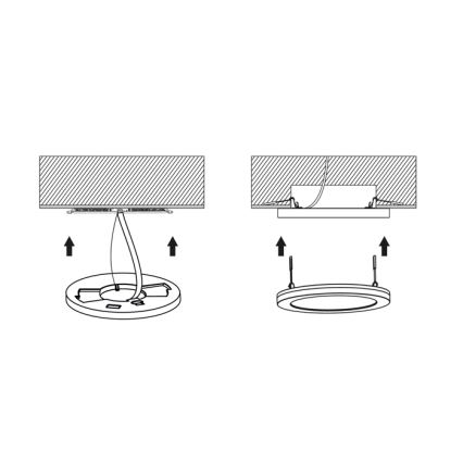 Dimmbare LED-Einbauleuchte mit Sensor LEXA LED/6/12/18W/230V 3000/4000/6000K d 22,5 cm weiß