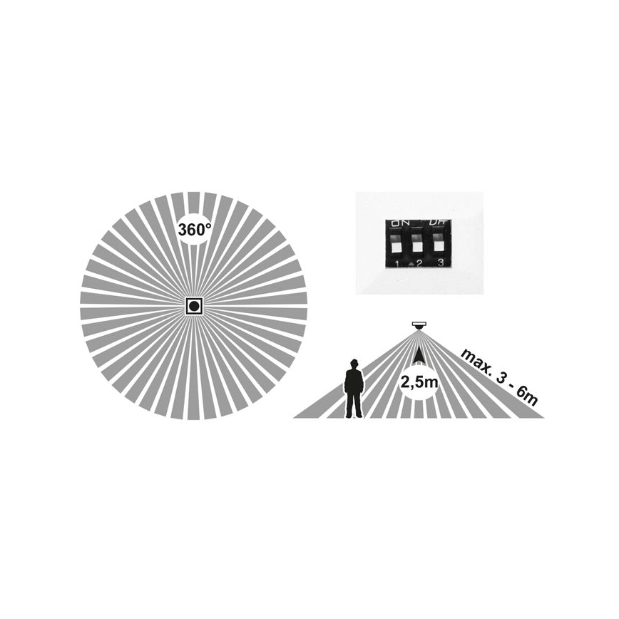 Dimmbares LED-Panel mit Sensor LEXA LED/12/18/24W/230V 3000/4000/6000K d 30 cm weiß
