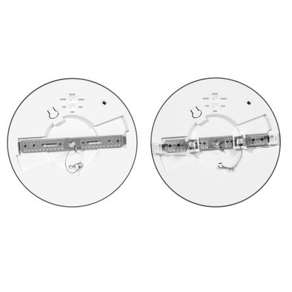 Dimmbare LED-Einbauleuchte mit Sensor LEXA LED/12/18/24W/230V 3000/4000/6000K d 30 cm schwarz