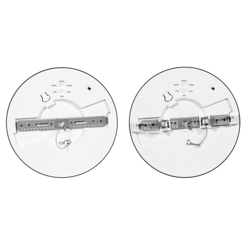 Dimmbare LED-Einbauleuchte mit Sensor LEXA LED/12/18/24W/230V 3000/4000/6000K d 30 cm schwarz