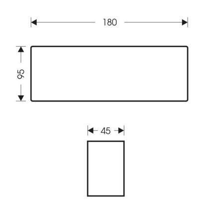 LED-Wandleuchte für Außenbereiche BRICK 2xLED/6W/230V 3000/4000/6500K IP65 schwarz