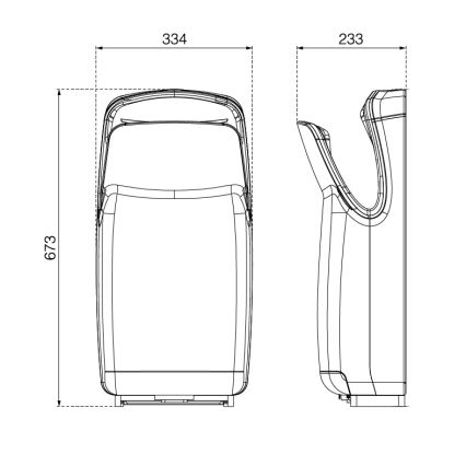 EcoStep 10007 - Handtrockner R1.1 750/1000W/230V schwarz