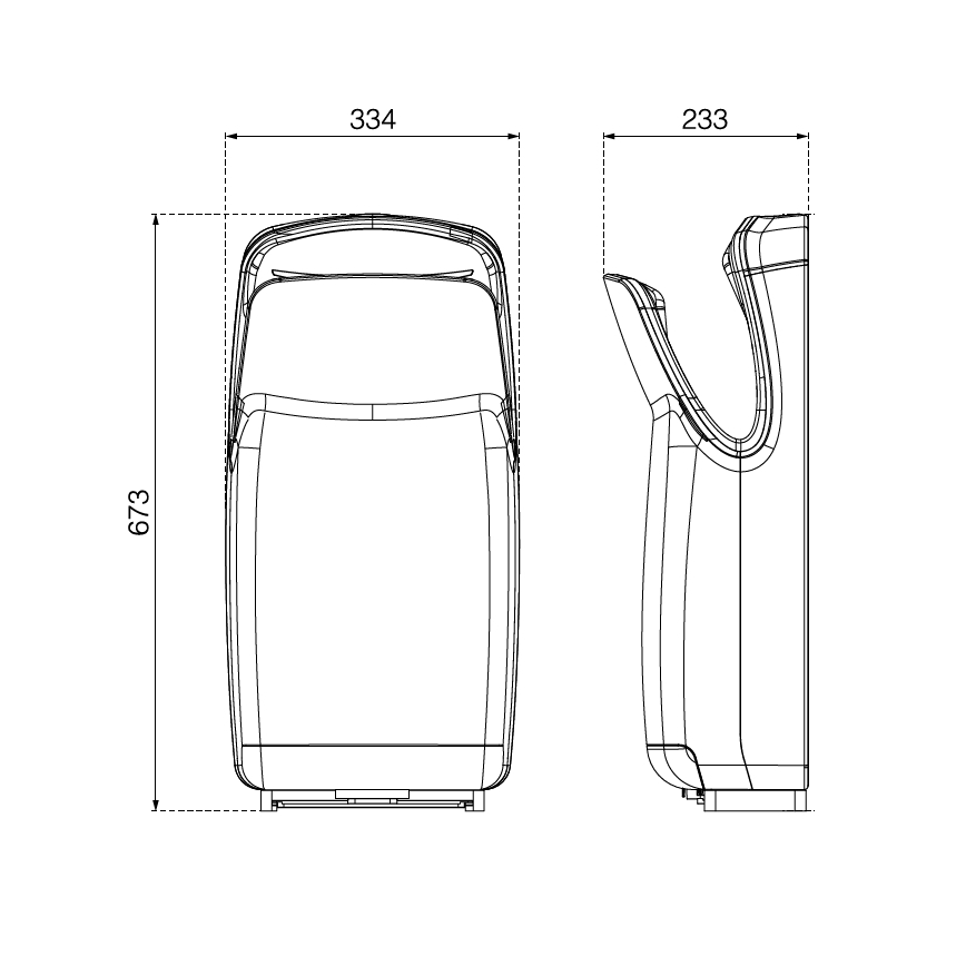 EcoStep 10007 - Handtrockner R1.1 750/1000W/230V schwarz