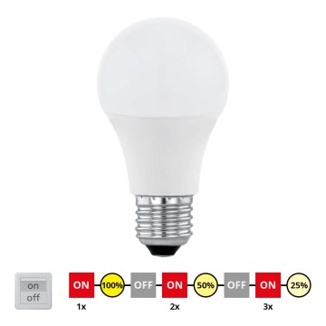 EGLO 11562 - LED Zyklisch dimmbare Glühbirne E27/10W/230V - STEPDIMMING neutral