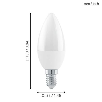 LED Dimmbare Glühbirne E14/6W/230V - STEPDIMMING - Eglo