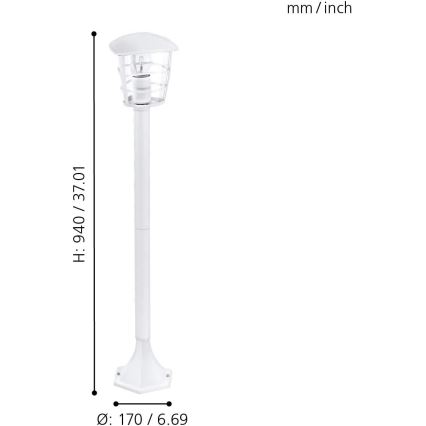 Eglo 18799 - ALORIA LED-Außenleuchte 1xE27/8,5W/230V IP44 weiß