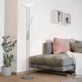 Eglo 25869 - Dimmbare Stehleuchte BAYA 1xR7s/230W/230V + 1xG9/33W mattchrom