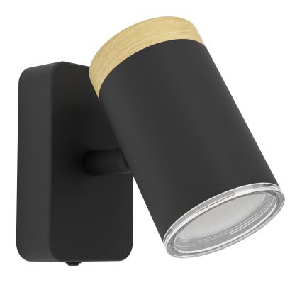 Eglo - Badezimmer-Wandspot 1xGU10/3W/230V IP44 schwarz/beige