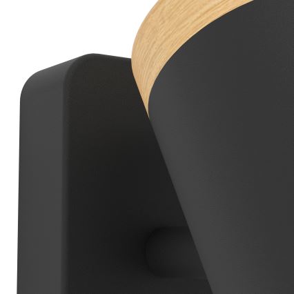 Eglo - Badezimmer-Wandspot 1xGU10/3W/230V IP44 schwarz/beige