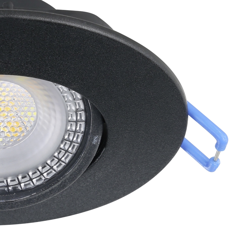 Eglo - 5er-Set LED-Einbauleuchte LED/4,9W/230V 2700/4000/6500K Ø 9 cm schwarz