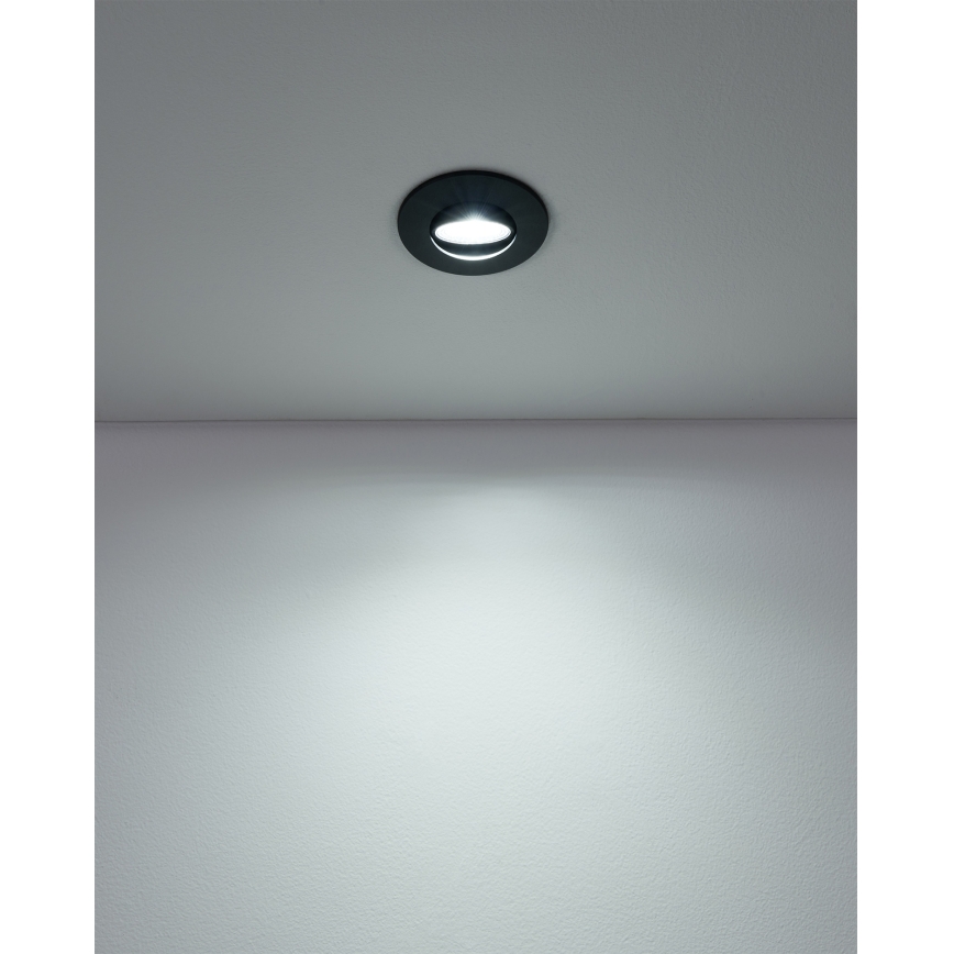 Eglo - 10er-Set LED-Einbauleuchten LED/4,9W/230V 2700/4000/6500K Ø 9 cm schwarz