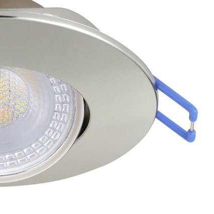 Eglo - 5er-Set LED-Einbauleuchten LED/4,9W/230V 2700/4000/6500K Ø 9 cm mattchrom