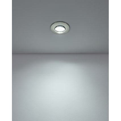 Eglo - 7er-Set LED-Einbauleuchte LED/4,9W/230V 2700/4000/6500K Ø 9 cm mattchrom