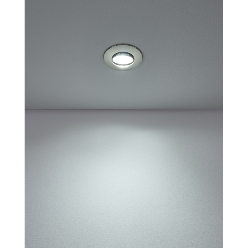 Eglo - 7er-Set LED-Einbauleuchte LED/4,9W/230V 2700/4000/6500K Ø 9 cm mattchrom