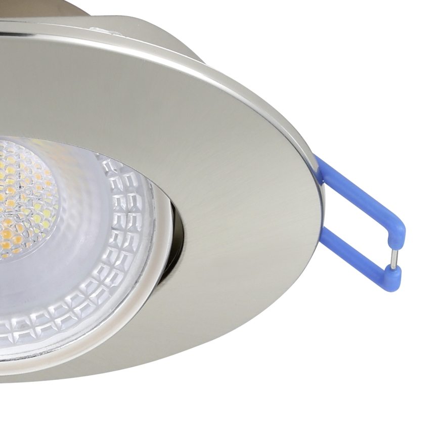 Eglo - Set 10× LED-Einbauleuchten LED/4,9W/230V 2700/4000/6500K Ø 9 cm matt-chrom