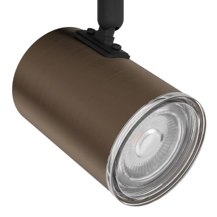 Eglo - Badezimmer-Deckenspot 3x GU10/5W/230V Ø 25 cm IP44 schwarz/braun
