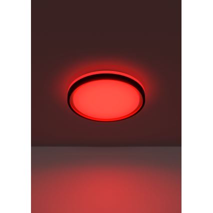 Eglo 300684 - dimmbare LED-RGBW-Deckenleuchte MALERAMARA-Z LED/14W/230V 2700-6500K Ø 35,7 cm schwarz/gold + Fernbedienung