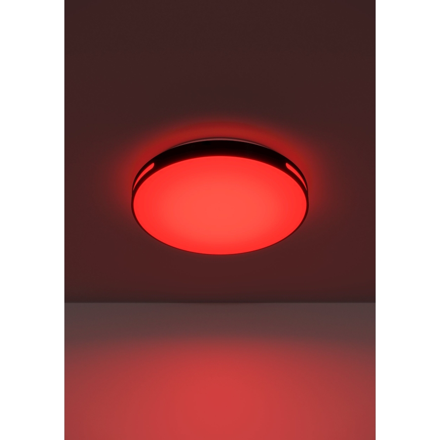 Eglo 300687 - LED RGBW dimmbare Deckenleuchte MONTEGRANARO-Z LED/18,5W/230V 2700-6500K Ø 39,4 cm schwarz + Fernbedienung