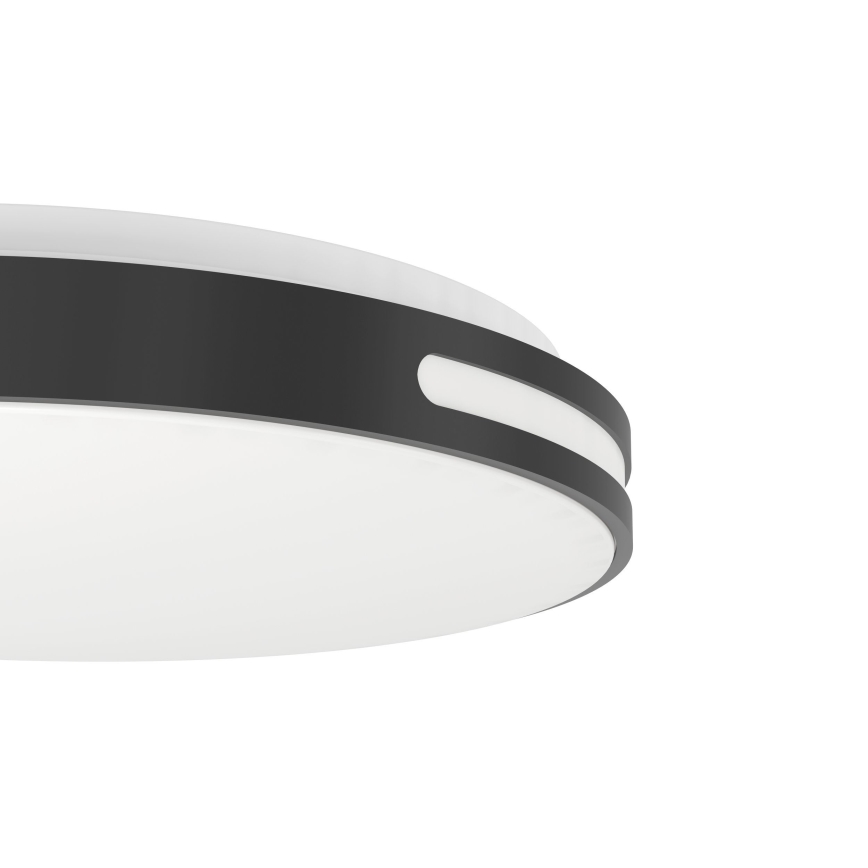 Eglo 300687 - LED RGBW dimmbare Deckenleuchte MONTEGRANARO-Z LED/18,5W/230V 2700-6500K Ø 39,4 cm schwarz + Fernbedienung