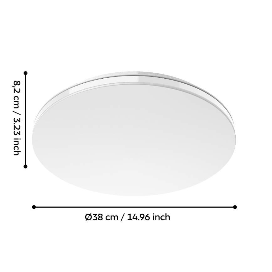 Eglo 300833 - LED RGBW dimmbare Deckenleuchte MALTIGNANO-Z LED/18,5 W/230 V 2700–6500 K Ø 38 cm + Fernbedienung