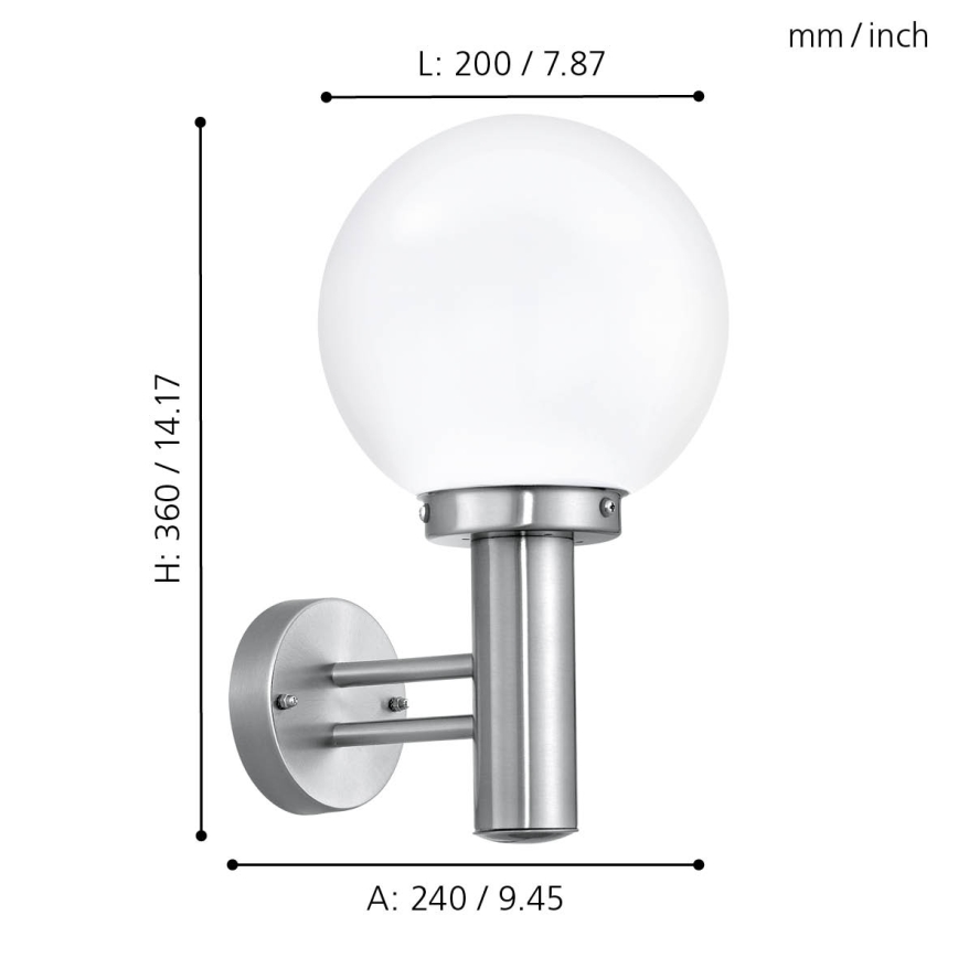Eglo - Außenleuchte E27/60W/230V