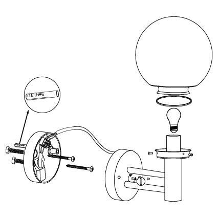 Eglo - Außenleuchte E27/60W/230V