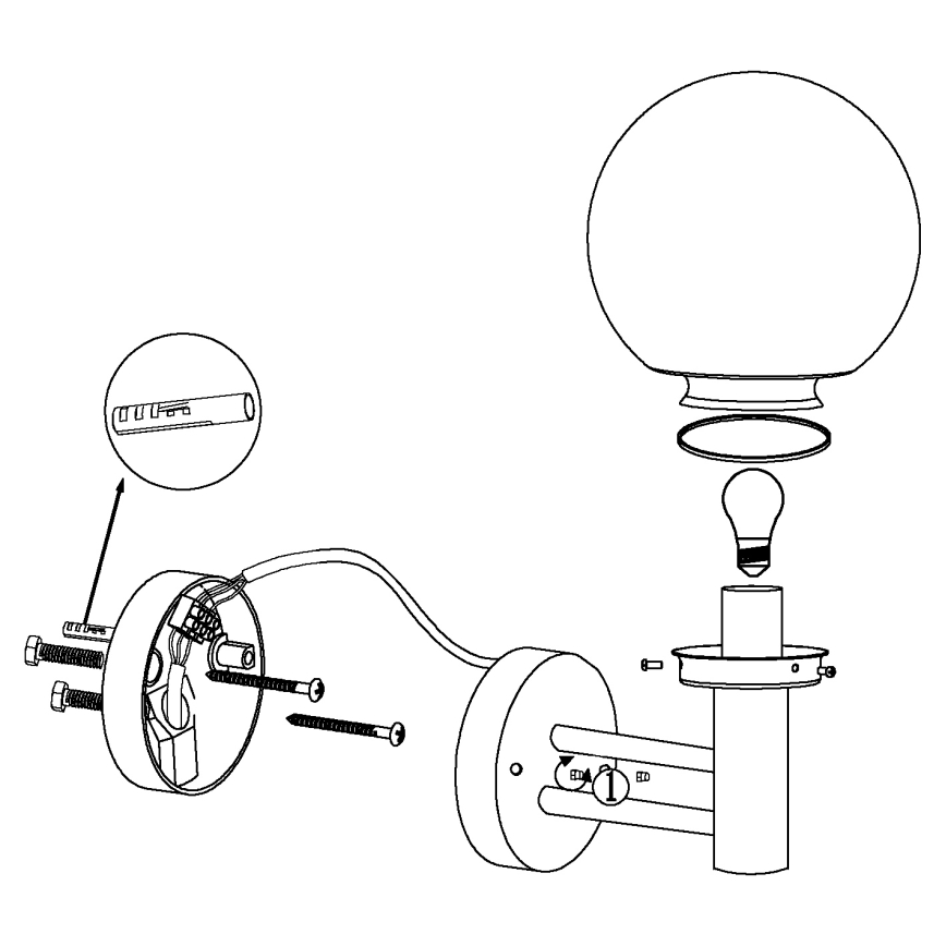 Eglo - Außenleuchte E27/60W/230V