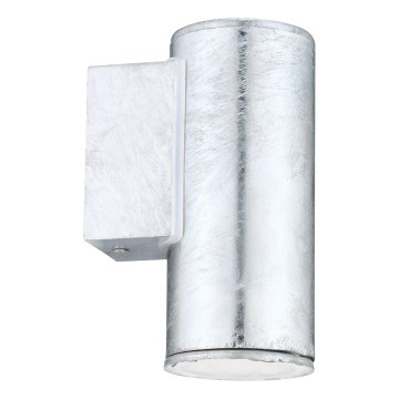 Eglo 30908 - LED Außenwandleuchte RIGA 1xGU10/2,8W/230V IP44 silber