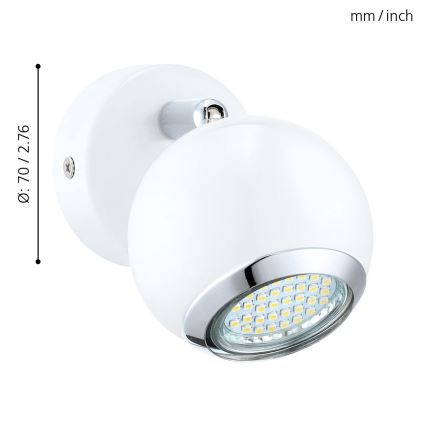 Eglo - LED Ramepenlicht 1xGU10/3W LED