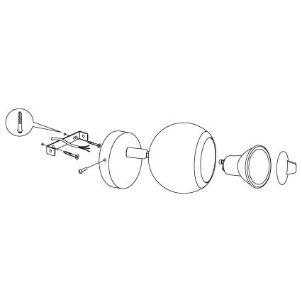 Eglo - LED Ramepenlicht 1xGU10/3W LED