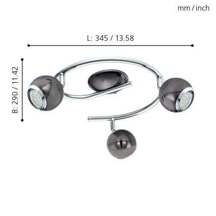 Eglo - LED Rampenlicht 3xGU10/3W LED