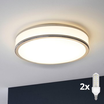 Eglo 31025 - LED-Badezimmer-Deckenleuchte PALERMO 2xE14/40W/230V IP44