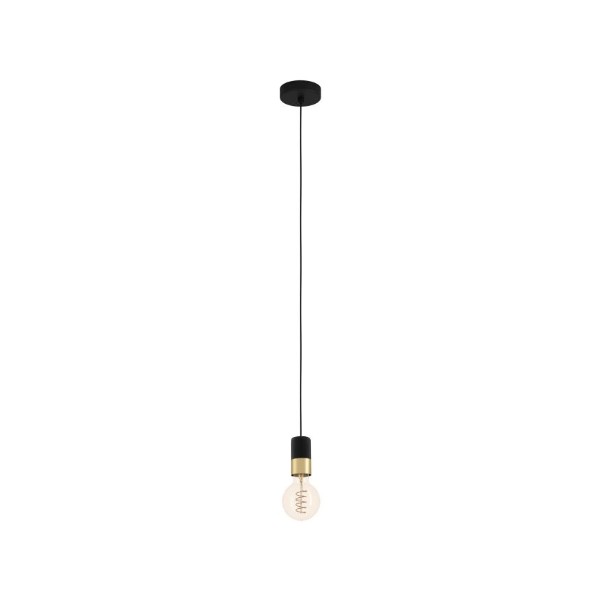 Eglo - Hängeleuchte an Schnur 1xE27/40W/230V schwarz/golden