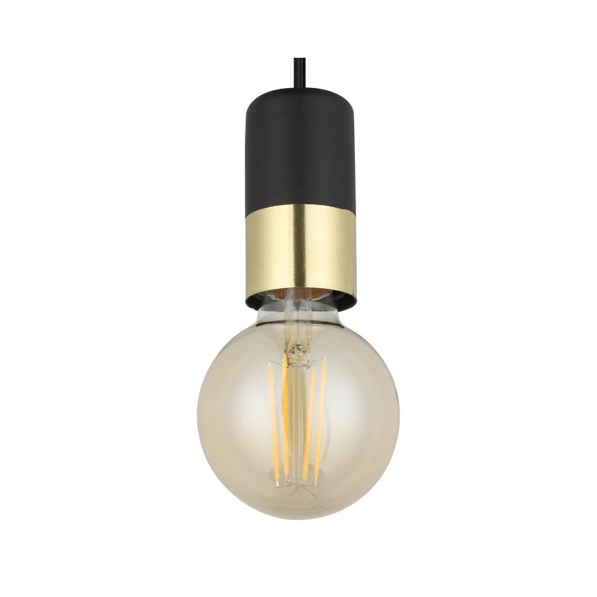 Eglo - Hängeleuchte an Schnur 1xE27/40W/230V schwarz/golden