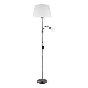 Eglo 31178 - Stehleuchte ALMACEN 1xE27/60W/230V + 1xE14/25W schwarz/weiß