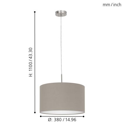 Eglo - Hängeleuchte an Kabel 1xE27/60W/230V
